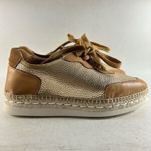 Kanna Combi Womens Espadrille Shoes Leather Sneakers Brown Size EU 36 US 5.5